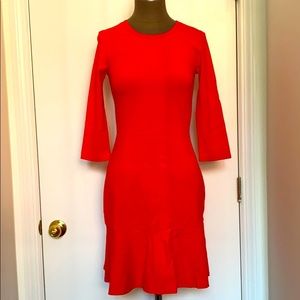 Banana Republic Bright Red Orange Dress